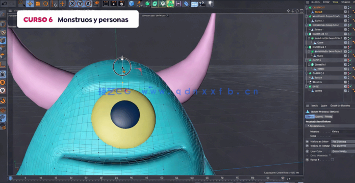 C4D Cinema 4D卡通角色创作完整实例训练视频教程(图4) C4D Cinema 4D卡通角色创作完整实例训练视频教程(图4)