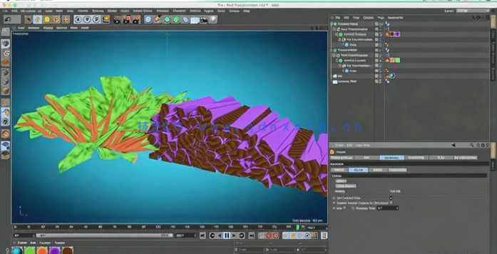 C4D中Voronoi断裂技术训练视频教程(图4)