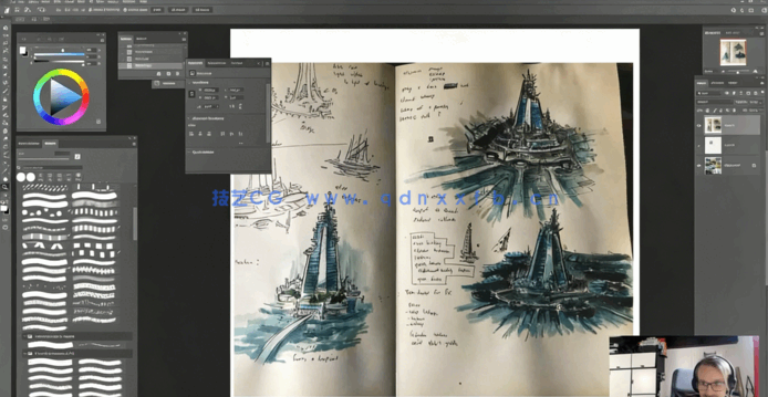 C4D与PS未来科幻城市景观构建工作流程视频教程(图2)