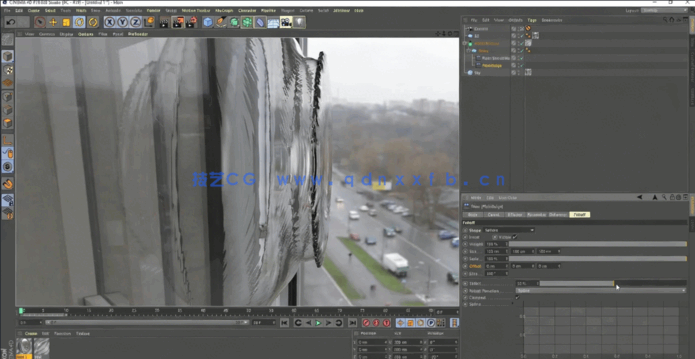Cinema 4D手指破碎玻璃特效实例制作视频教程(图3)