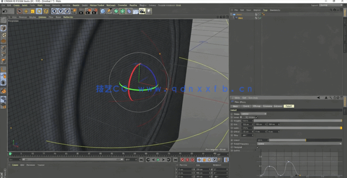 Cinema 4D手指破碎玻璃特效实例制作视频教程(图5)