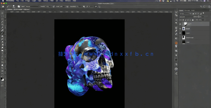 C4D创建3D炫彩发光渐变创意海报视频教程(图4)