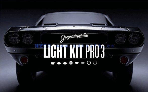 C4D中Light Kit Pro灯光照明预设使用技术视频教程(图3)