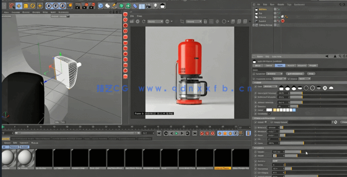 C4D中Light Kit Pro灯光照明预设使用技术视频教程(图6)