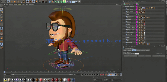 C4D种3D角色绑定动画大师班训练视频教程(图3)