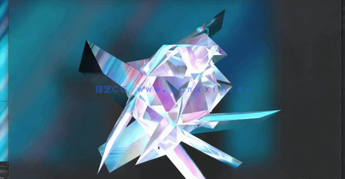 C4D与PS 3D折射概念海报设计实例制作视频教程(图4)