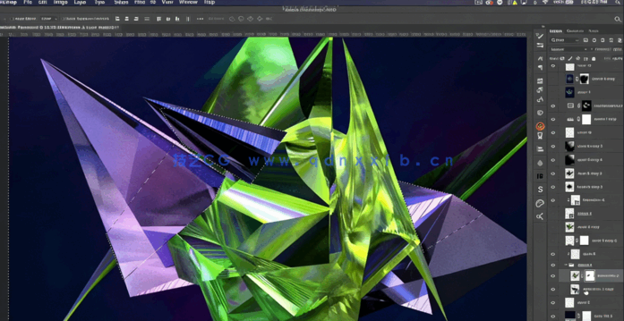 C4D与PS 3D折射概念海报设计实例制作视频教程(图5)