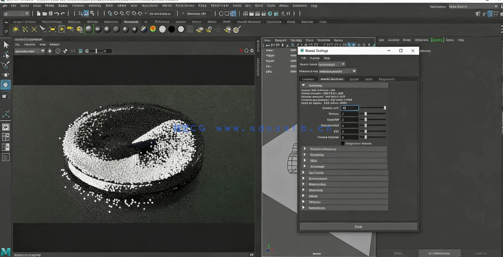 Maya中nparticles粒子动力模拟技术视频教程(图4) Maya中nparticles粒子动力模拟技术视频教程(图4)