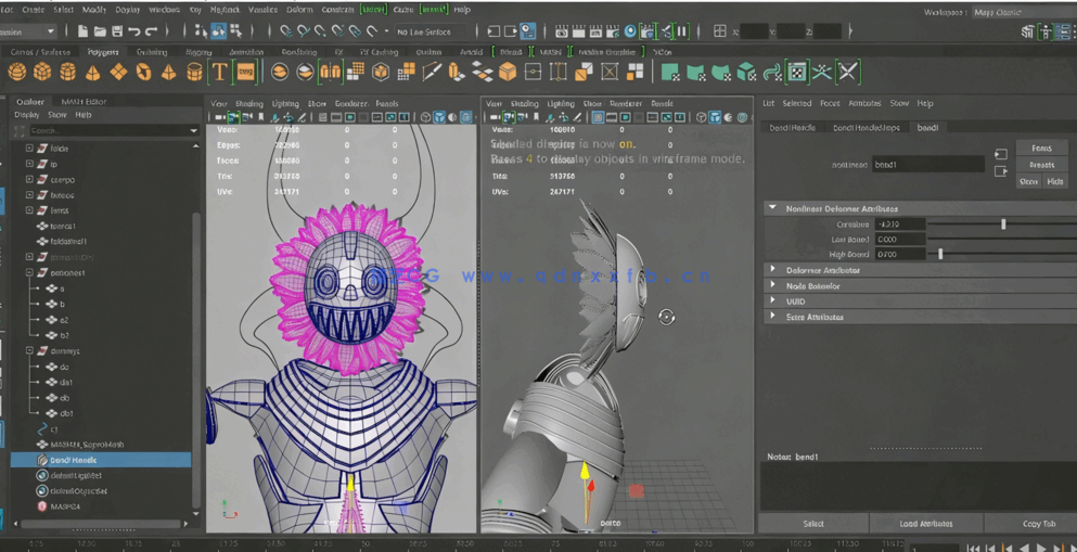 Maya人物角色建模概念设计技术视频课程(图8) Maya人物角色建模概念设计技术视频课程(图8)