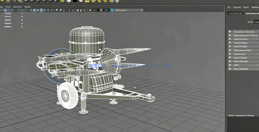 Maya导弹发射系统建模制作流程视频教程(图6)