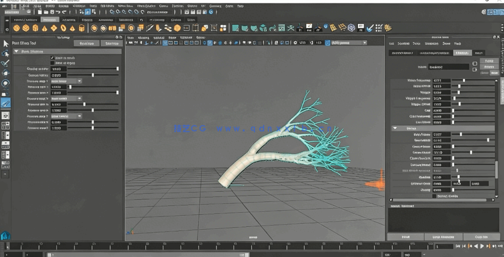 Maya和Zbrush风吹树叶游戏资产完整制作流程视频课程(图1)