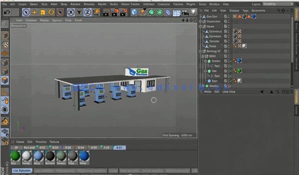 C4D建筑低聚建模与纹理制作视频教程(图5)