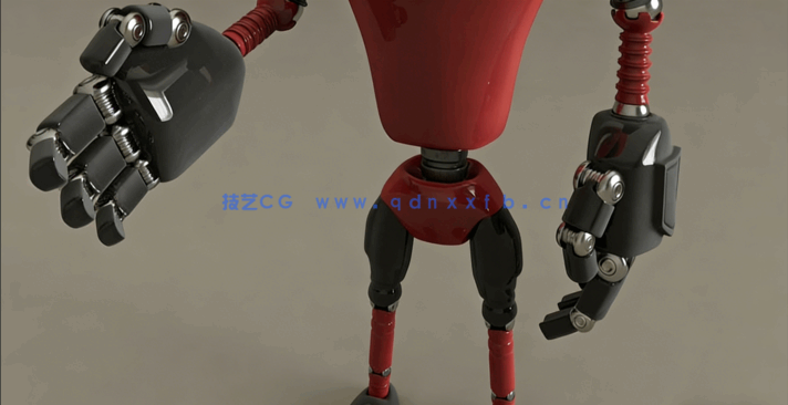 C4D制作3D卡通机器人角色实例训练视频教程(图2)