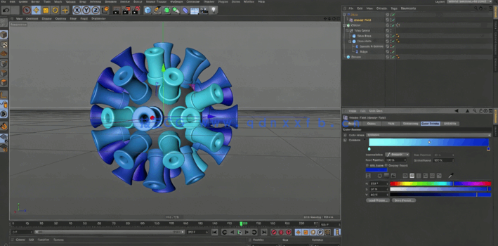 Cinema 4D克隆着色对象动画视频教程 (图3)