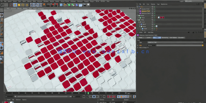 Cinema 4D面板翻转动画实例训练视频教程(图4)