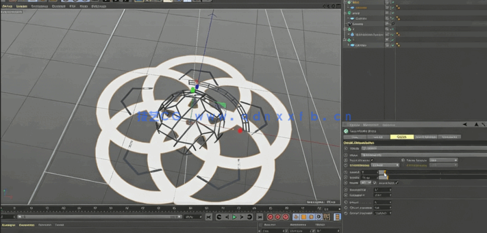 C4D科幻加载界面实例制作视频教程(图4)