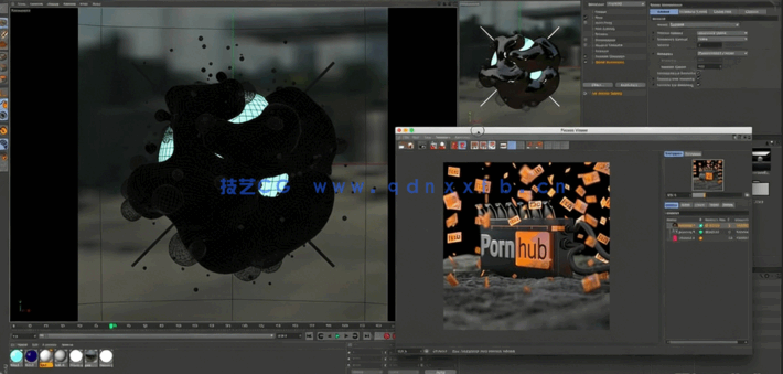 C4D中X-Particles抽象艺术渲染技术视频教程(图3) C4D中X-Particles抽象艺术渲染技术视频教程(图3)