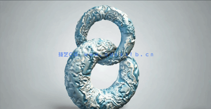 C4D抽象形状元素设计制作视频教程 (图2)