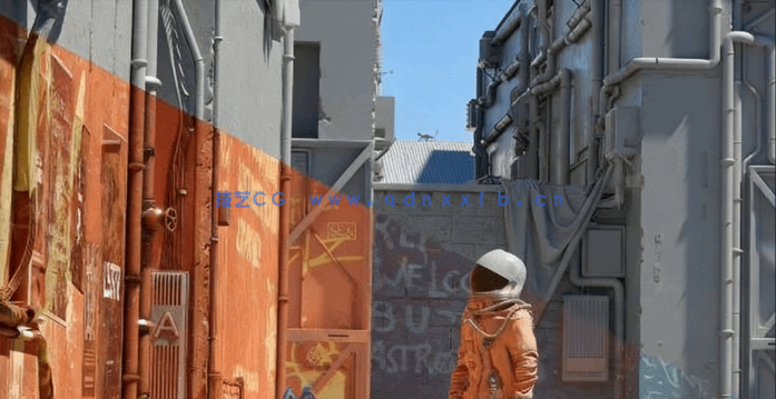 C4D未来科幻概念场景完整制作流程视频教程 (图4)