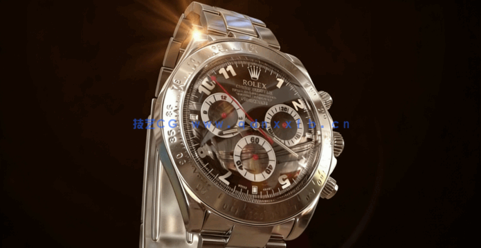 C4D超逼真3D手表硬表面建模渲染实例制作视频教程(图4)