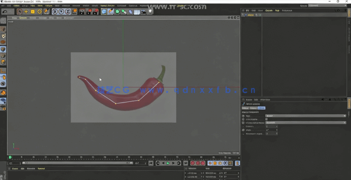 C4D逼真辣椒建模渲染技术视频教程 (图2)