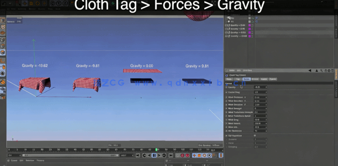 Cinema 4D布料模拟系统技术训练视频教程(图2)