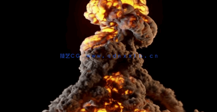 C4D爆炸火焰视觉特效实例制作视频教程(图1)