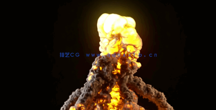 C4D爆炸火焰视觉特效实例制作视频教程(图2)