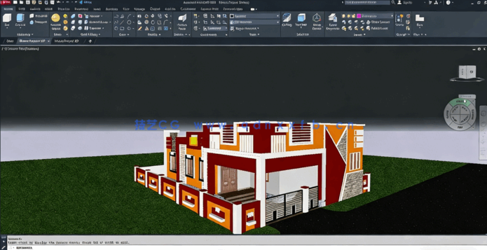 AutoCAD 2D3D智能房屋外观与室内设计训练视频教程(图5)