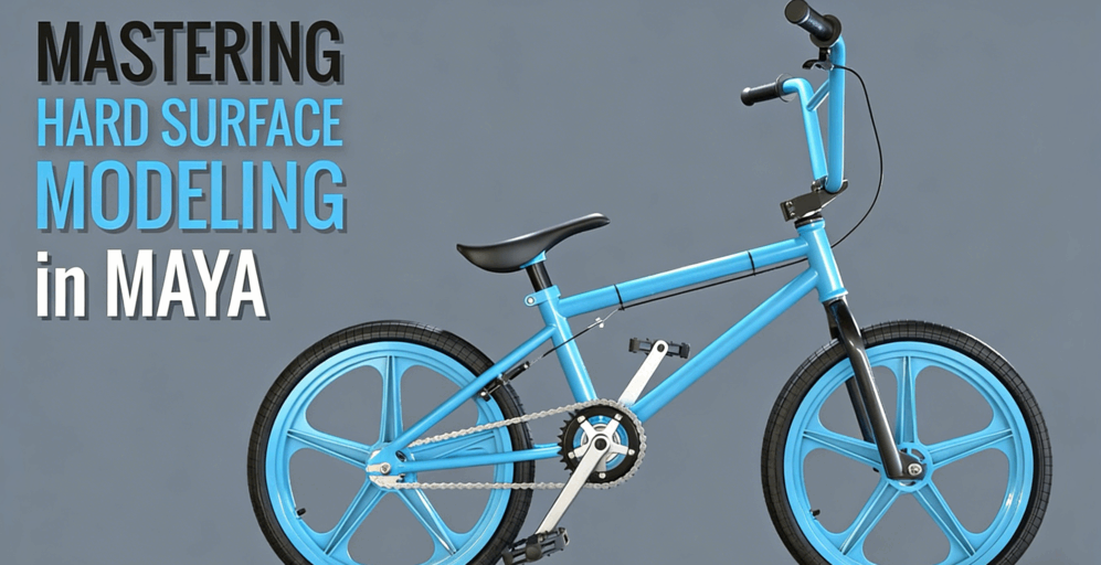 Maya逼真自行车硬表面建模完整制作流程视频教程(图1)