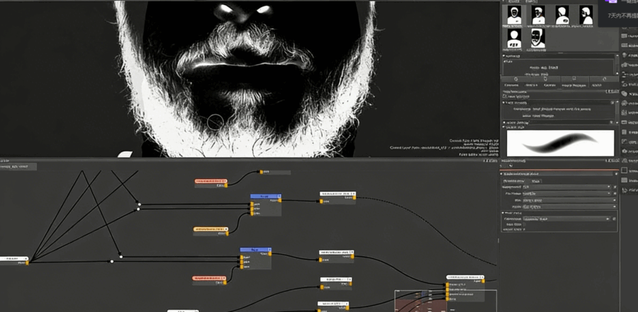 Maya和Mari男性面部毛发制作大师级视频教程 (图4)