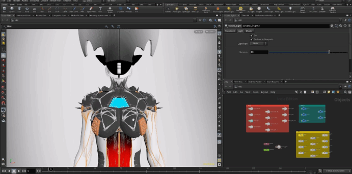 Houdini角色皮肤装甲程序化建模技术视频教程(图1)