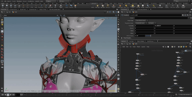 Houdini角色皮肤装甲程序化建模技术视频教程(图3)