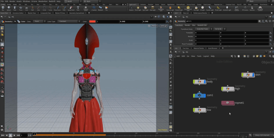 Houdini角色皮肤装甲程序化建模技术视频教程(图4)