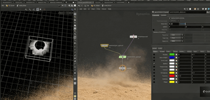 Houdini直升机旋翼扬尘特效制作视频教程(图3)