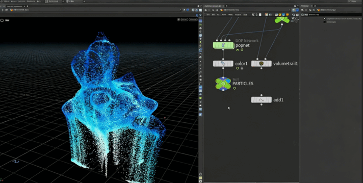 Houdini速度场模拟流体烟雾技术训练视频教程(图4)