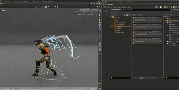 Houdini劈剑闪电碎石特效制作流程视频教程(图2)