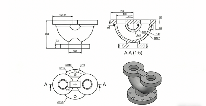 AUTOCAD中2D与3D图纸绘制实用项目训练视频教程(图4)