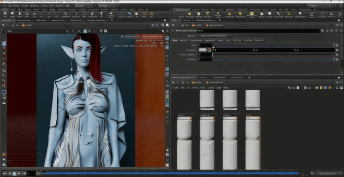 Houdini女精灵角色完整制作流程视频教程(图4)