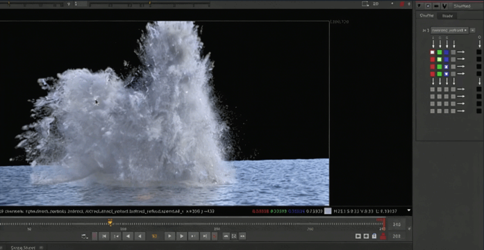 Houdini飞机撞击水面视觉特效制作流程视频教程(图7)