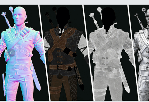  巫师游戏角色盔甲制作完整工作流程视频教程(图5)