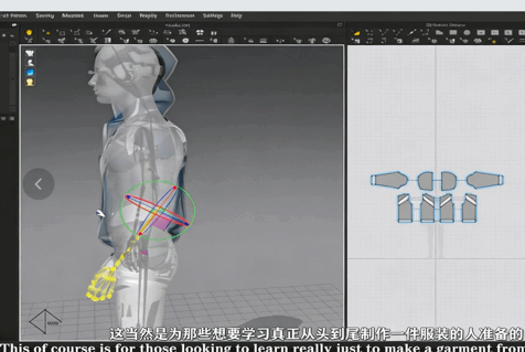 【中文字幕】Marvelous Designer连帽衫拉链缝线设计视频教程(图6)