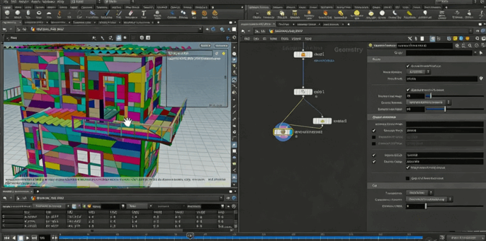 Houdini巨石滚动建筑损坏视觉特效制作视频教程(图4)