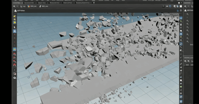 Houdini中RBD地面破坏视效技术视频教程(图6)