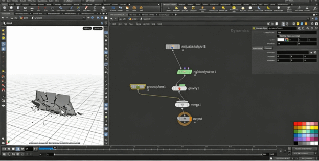 Houdini玻璃裂纹破碎RBD模拟视效制作视频教程(图4)