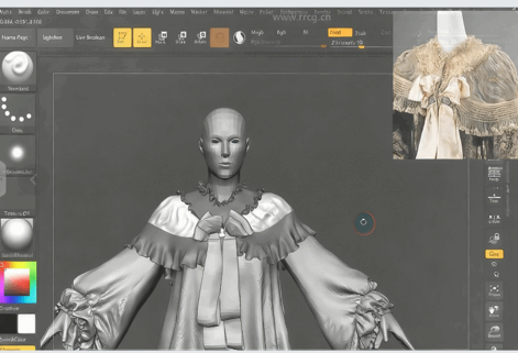 Marvelous Designer中创建花纹蕾丝连衣裙视频教程(图1)