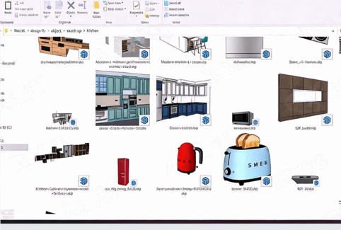 【中文字幕】SketchUp与Lumion逼真厨房橱柜建模渲染技术视频教程(图5)