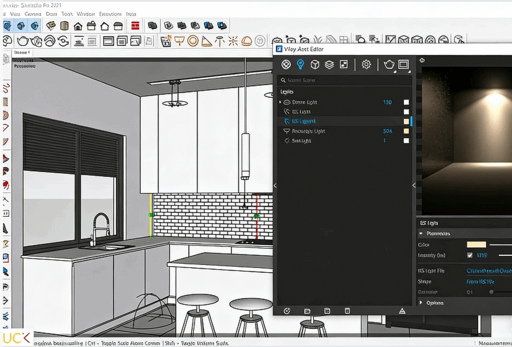 Sketchup与V-Ray厨房可视化室内渲染技术视频教程(图2)