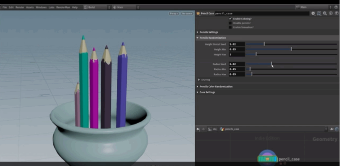 Houdini 19.5与UE5程序化建模制作铅笔盒实例训练视频教程(图3)