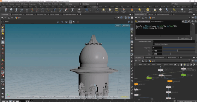 Houdini神秘塔楼程序化建模实例制作视频教程(图2)
